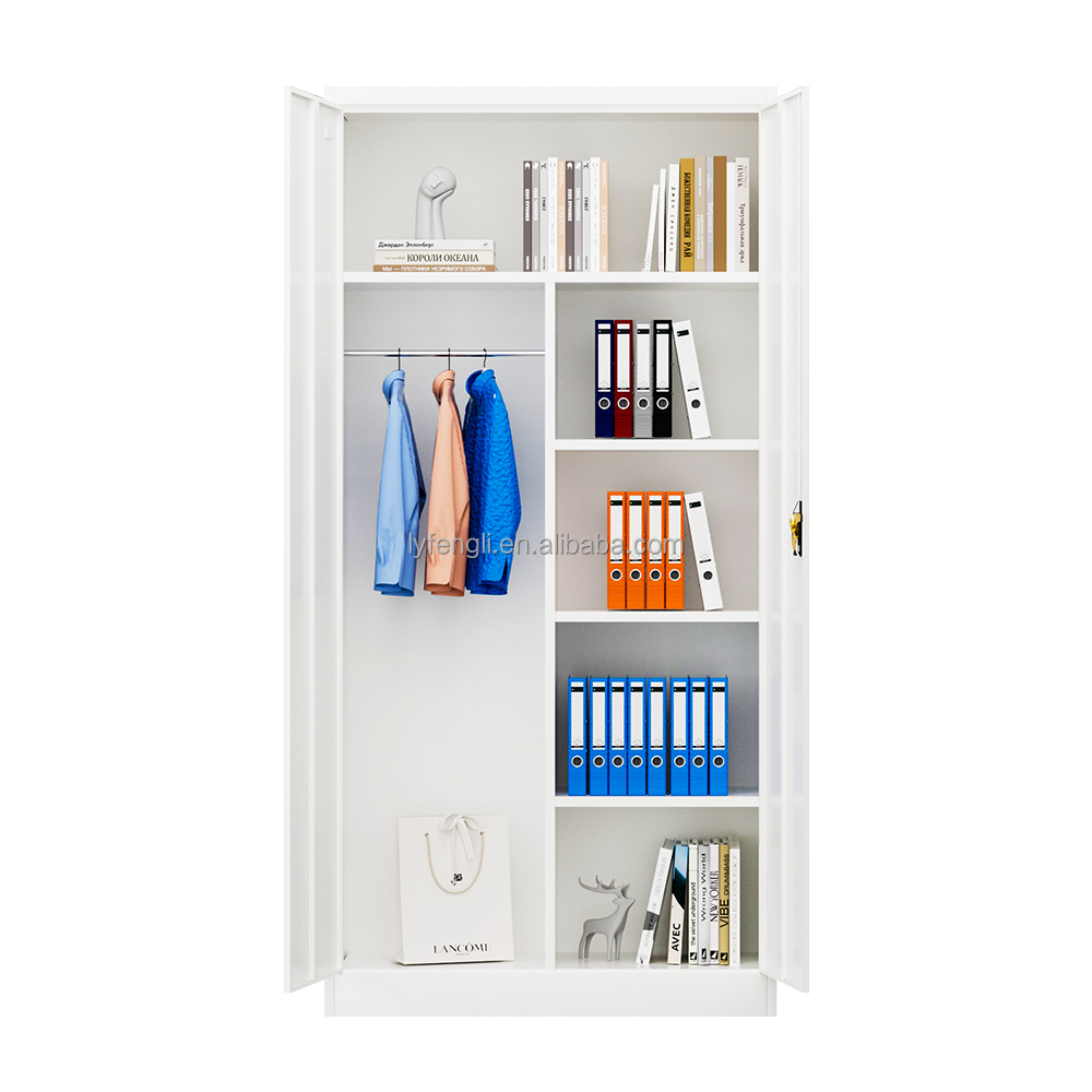 Home Gym In Apartment - 2-Door Metal Storage Wardrobe Cabinet Steel