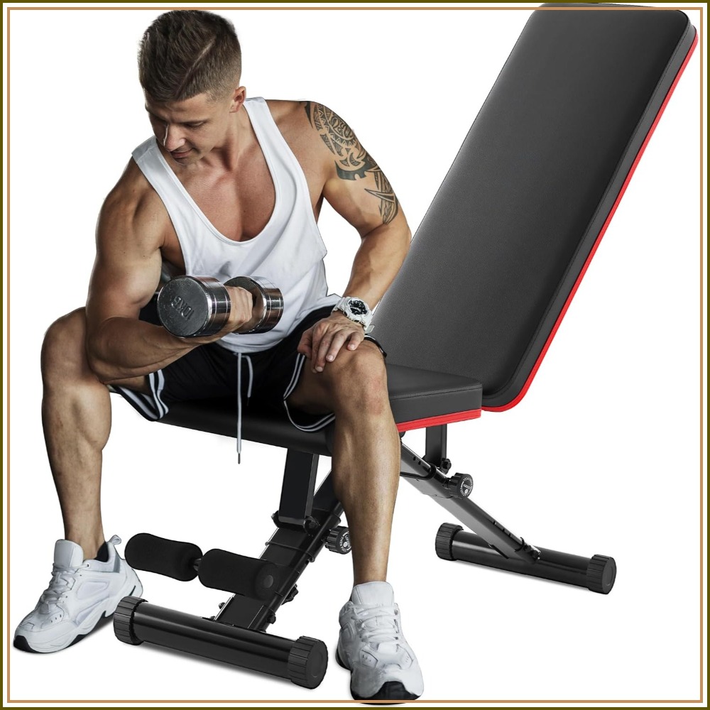 Home Gym Dumbbell Workout - Adjustable Weight Bench for Full Body