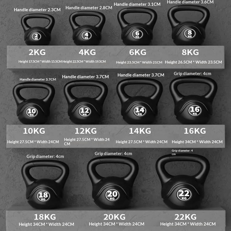 Home Gym Dumbbell Workout - 2026 Fitness Adjustable 8kg Kettlebell Ergonomic
