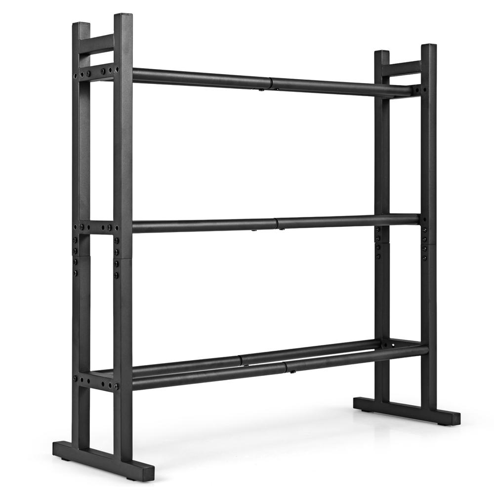 Home Gym Equipment - Heavy Duty 3-Tier Dumbbell Rack, Powder