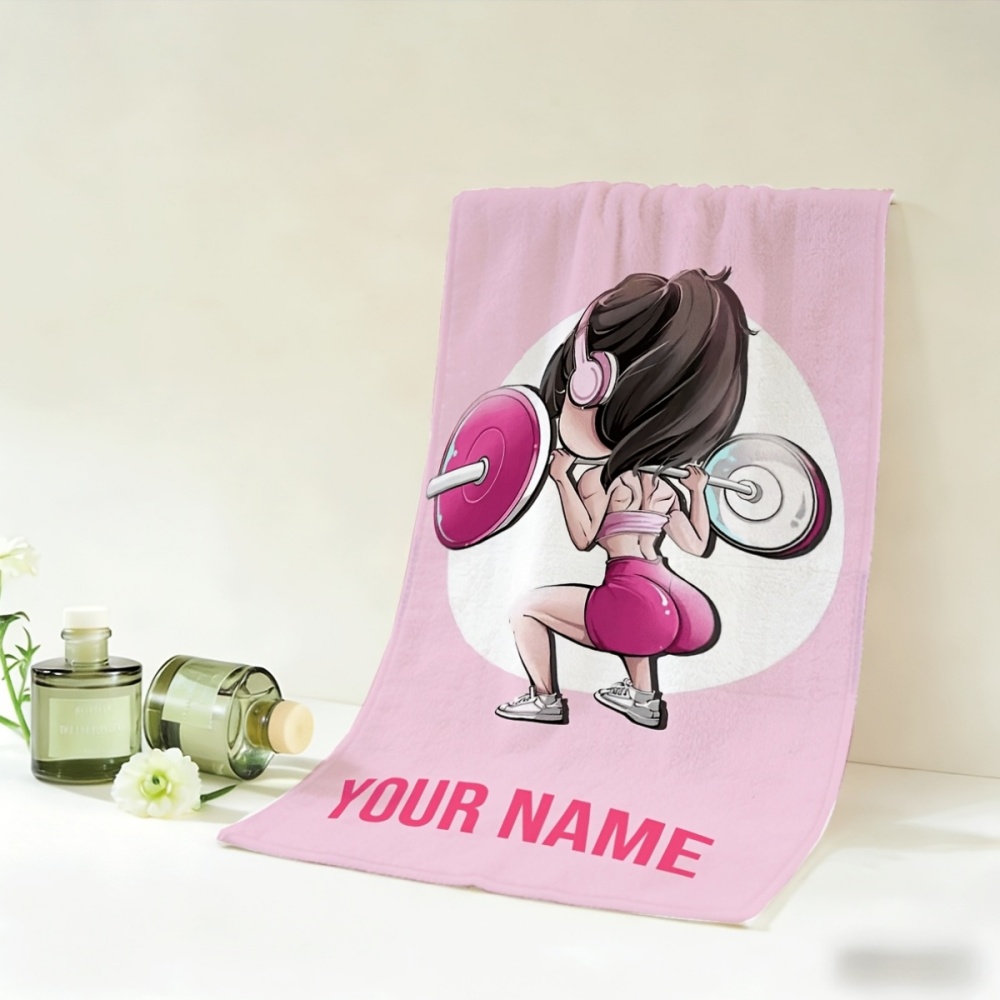 Home Gym Yes Or No - 2pcs, Custom Name Towels, Cute Fitness
