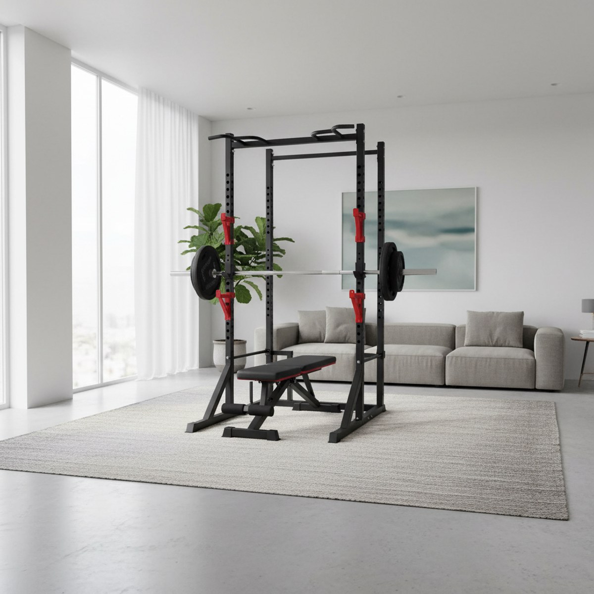 Adjustable Power Rack with Pul - огляд і ціна Home Gym Equipment