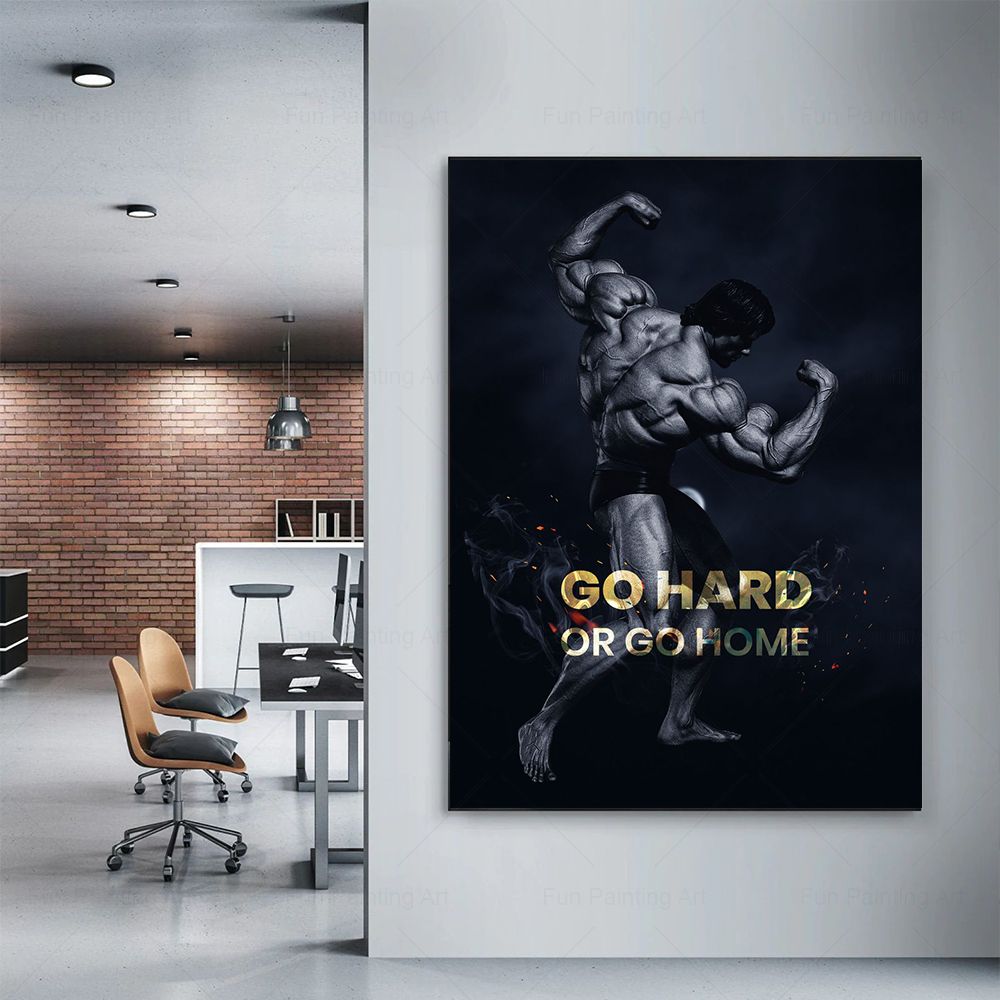 Go Hard Or Go Home Quote Motiv - огляд і ціна Home Gym Yes Or No