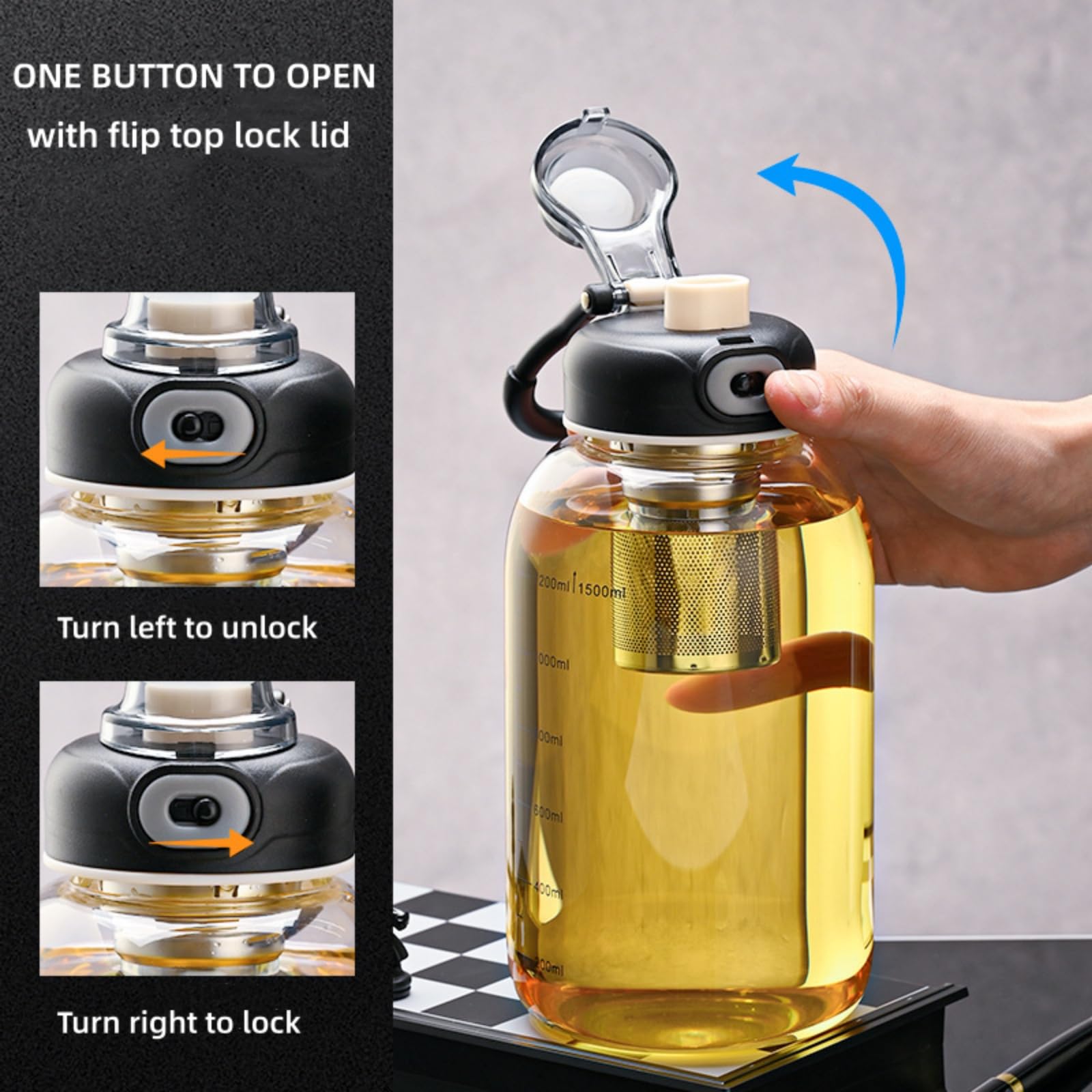 Glass Tea Tumbler with Infuser - огляд і ціна Home Gym Kettler