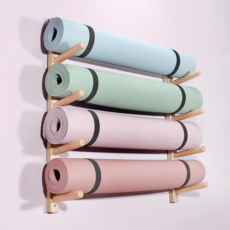 Wooden Yoga Mat Holder Wall Mo - огляд і ціна Home Gym Yoga Studio