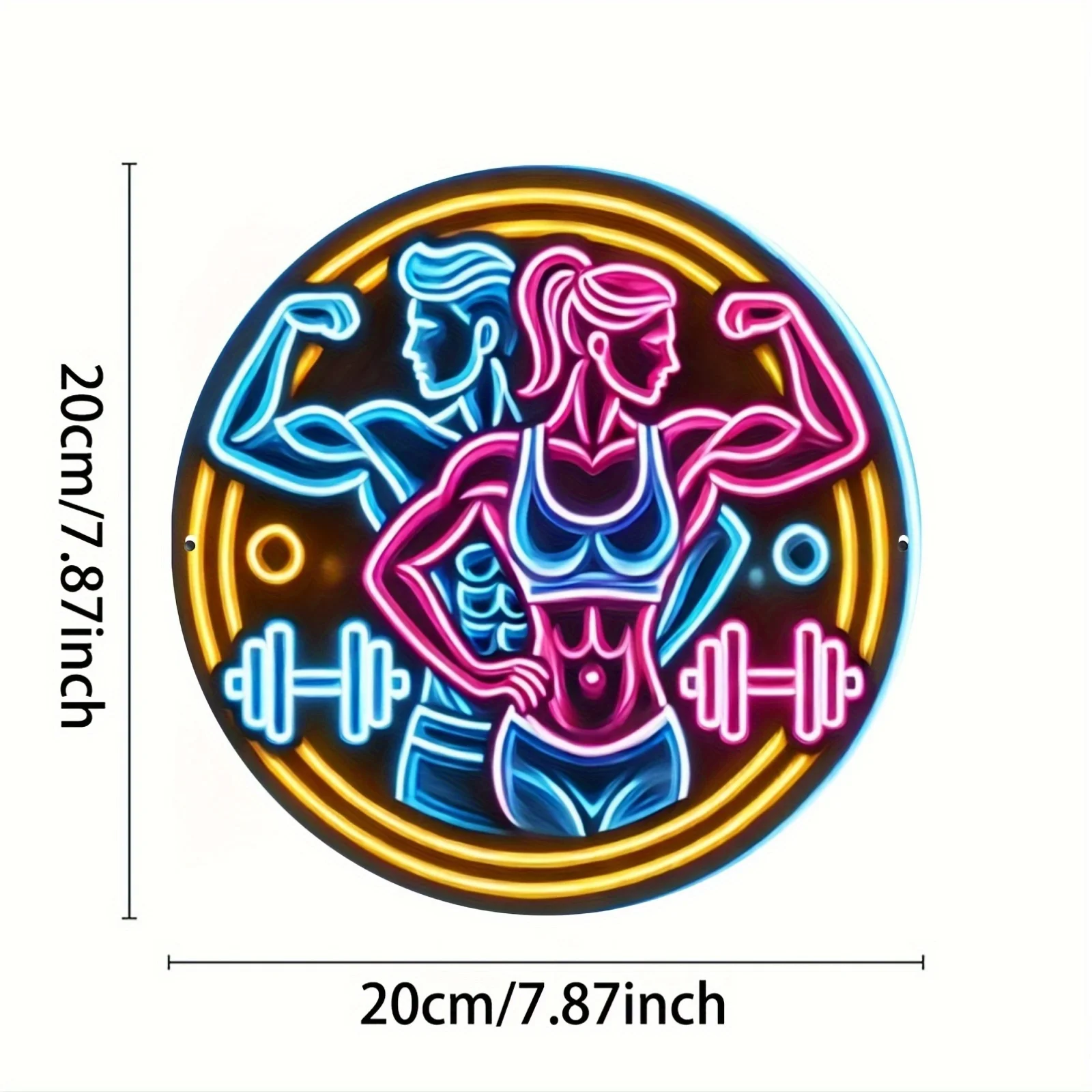 2D Metal Sign Fitness Gym Neon - огляд і ціна Home Gym Dumbbell Workout